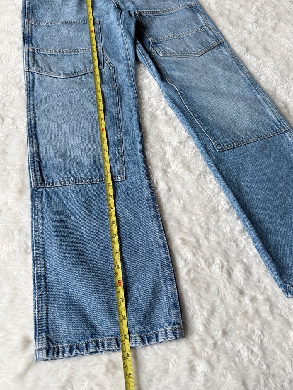 Garage Woman Blue 90s Straight Carpenter Utility Jeans US28 Grunge Y2K 90s - Picture 5 of 8